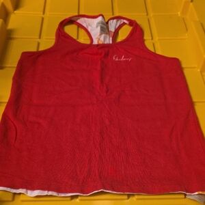 Burberry White and Red Tank Top